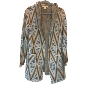 BY DESIGN ROCCO DIAMOND BLAZER IN BROWN WOMEN'S SIZE LARGE